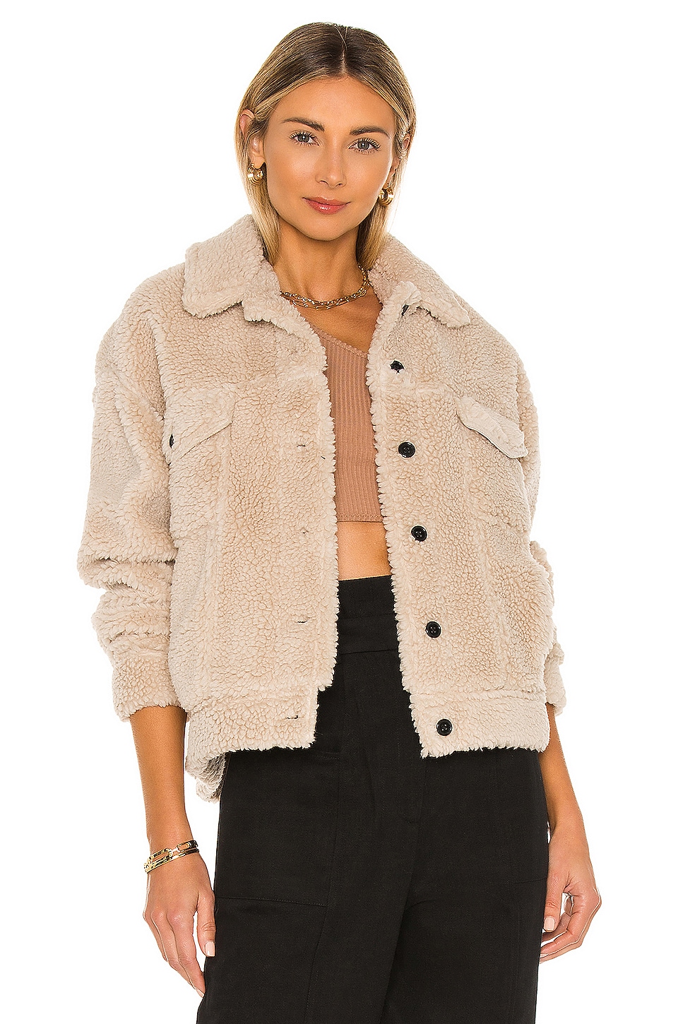 rails trucker sherpa jacket