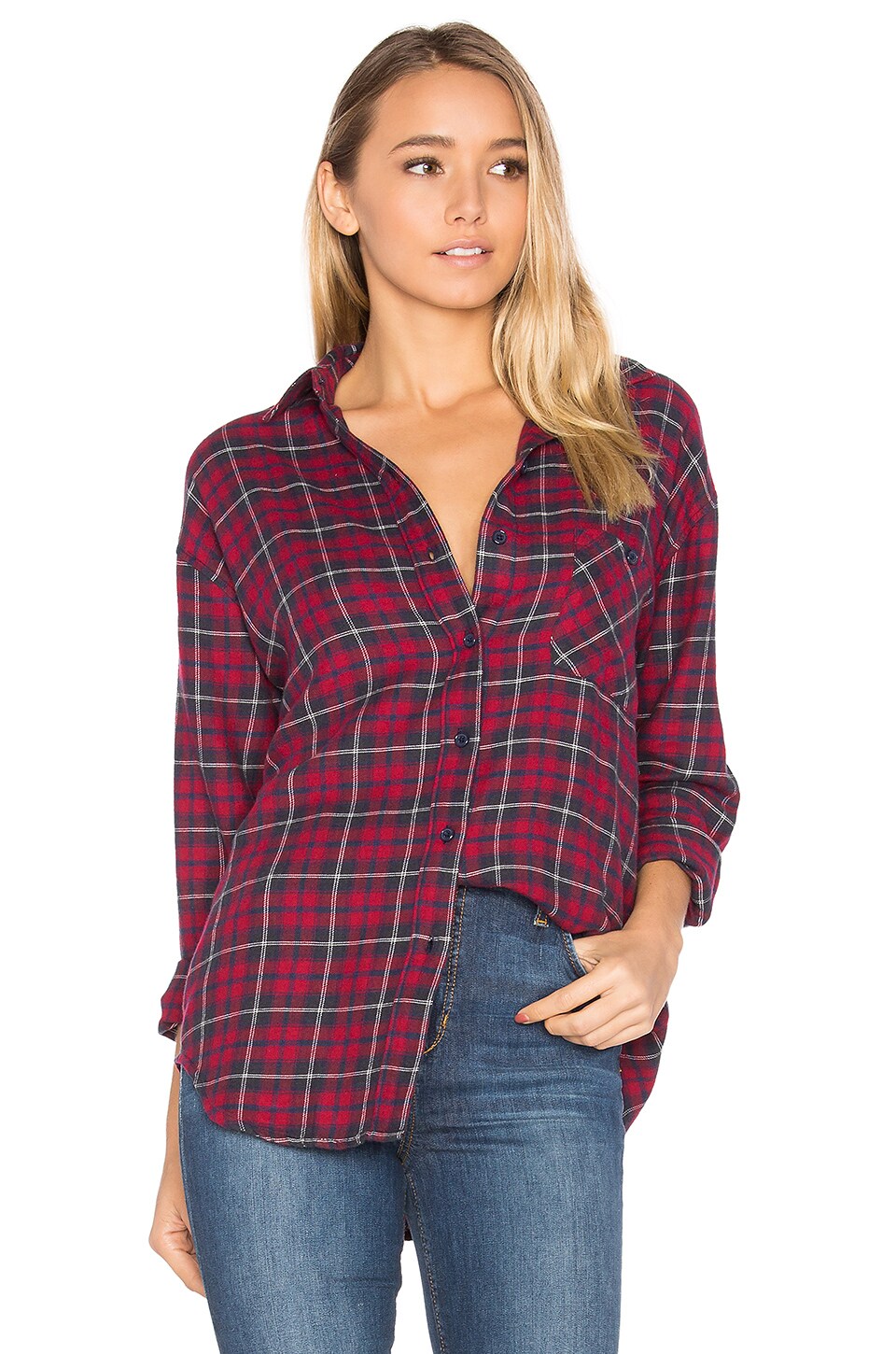 Rails Jackson Button Up in Cardinal & Patriot | REVOLVE