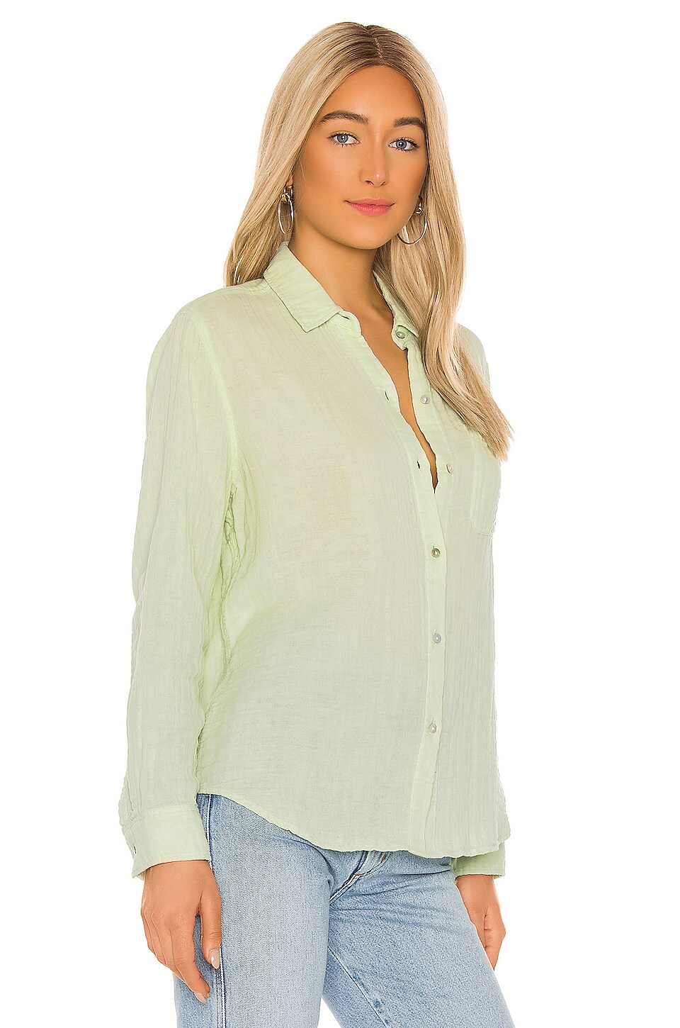 lace panel shirt