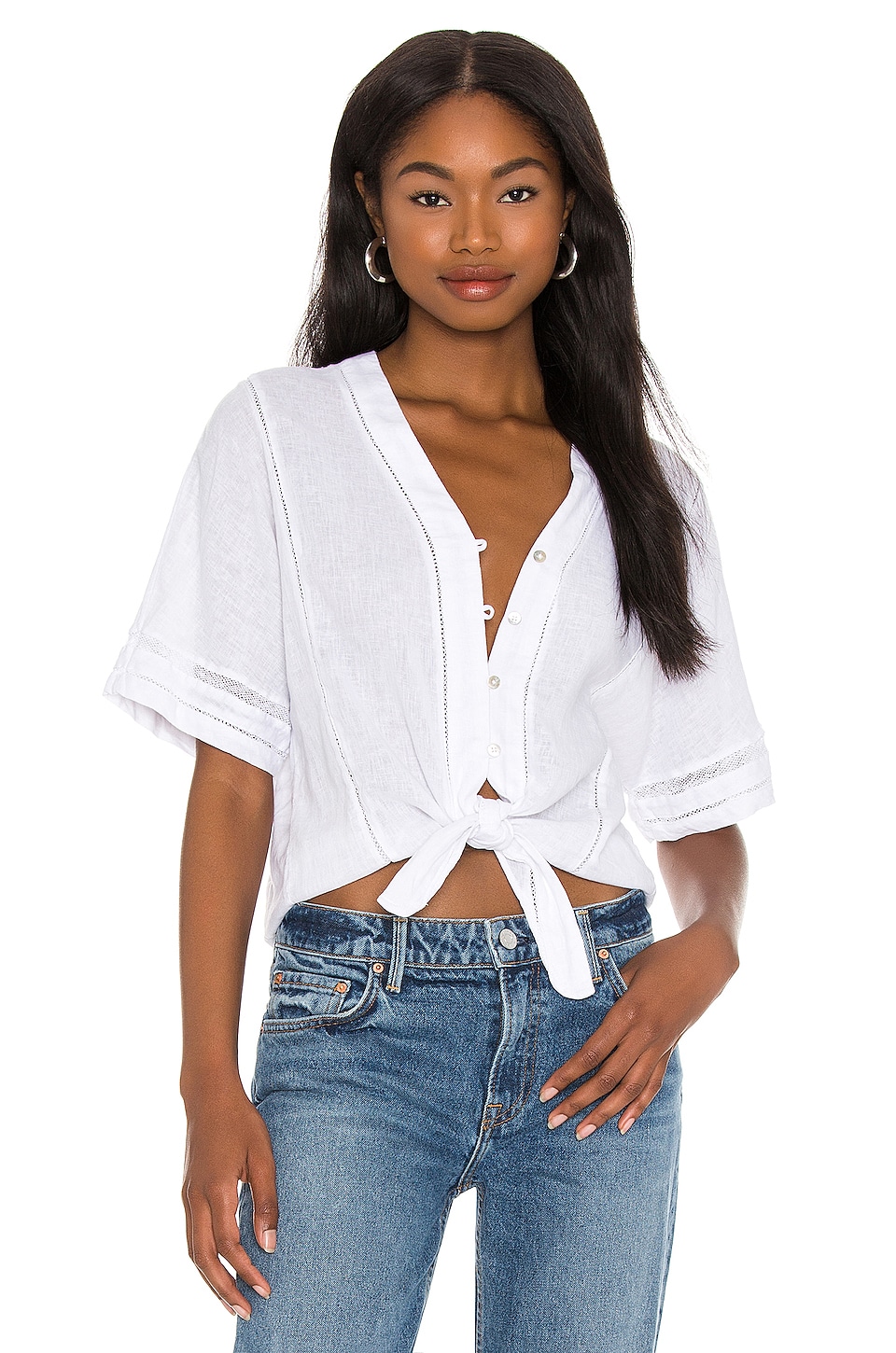 Rails Thea Top in White Lace Detail | REVOLVE