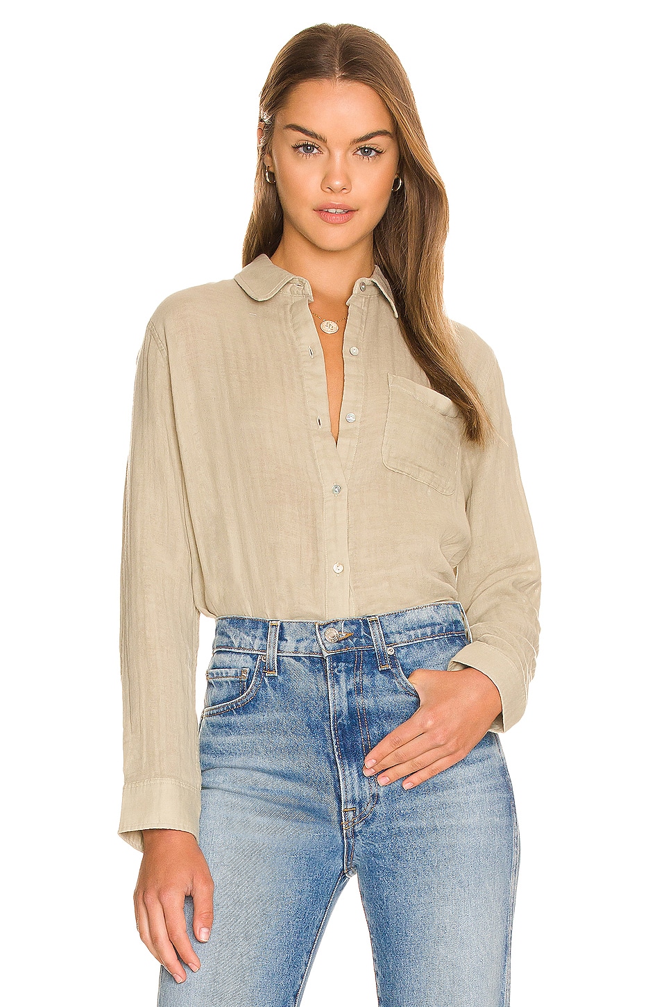 Rails Ellis Button Up in Sage | REVOLVE