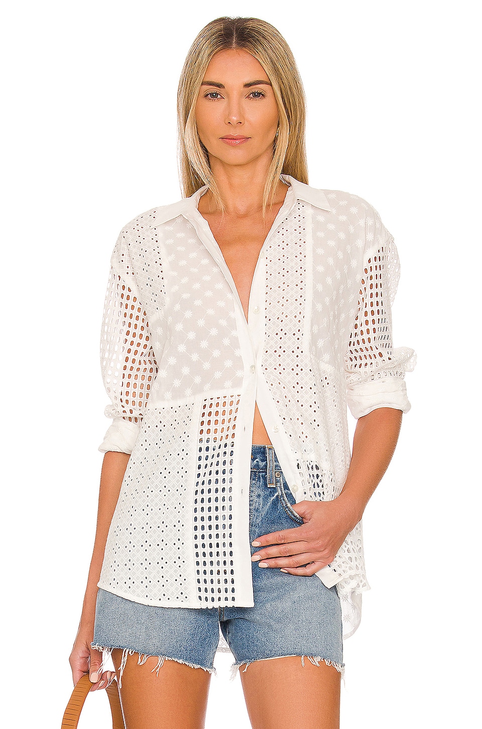 Juliette Ss Knot Shirt Beige Offwhite