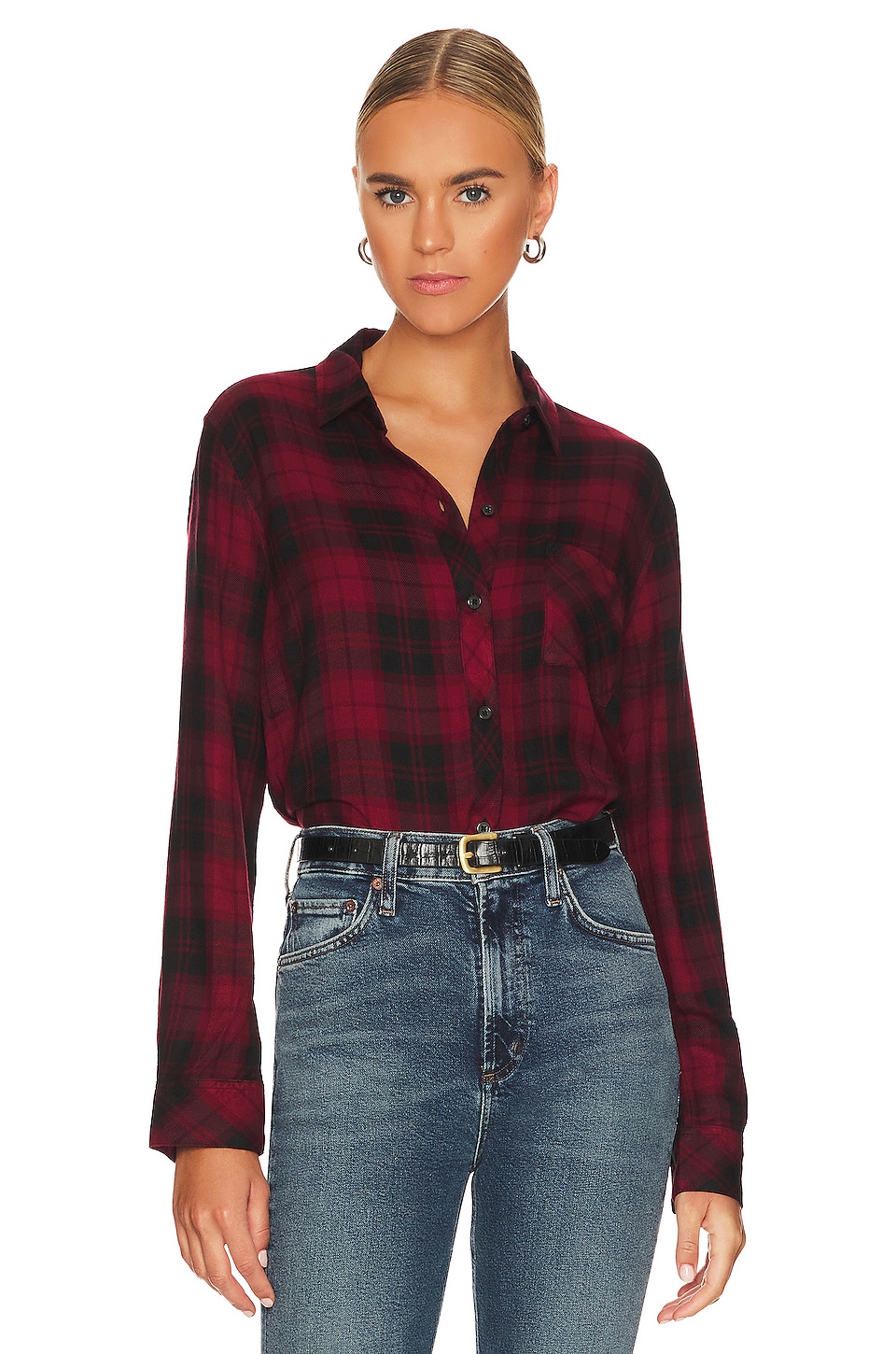 Rails Hunter Top in Crimson Pitch | REVOLVE