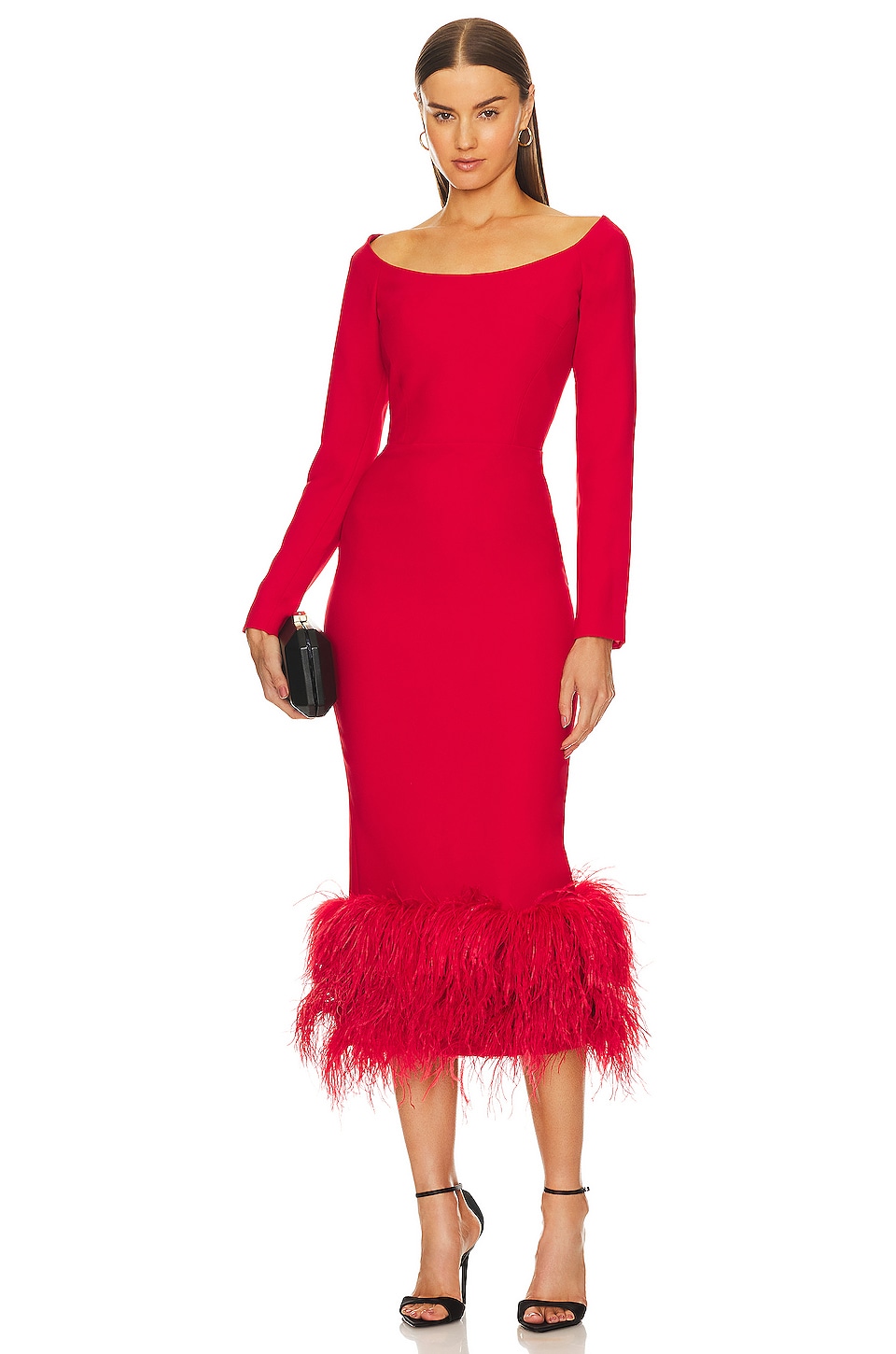 Revolve best sale feather dress