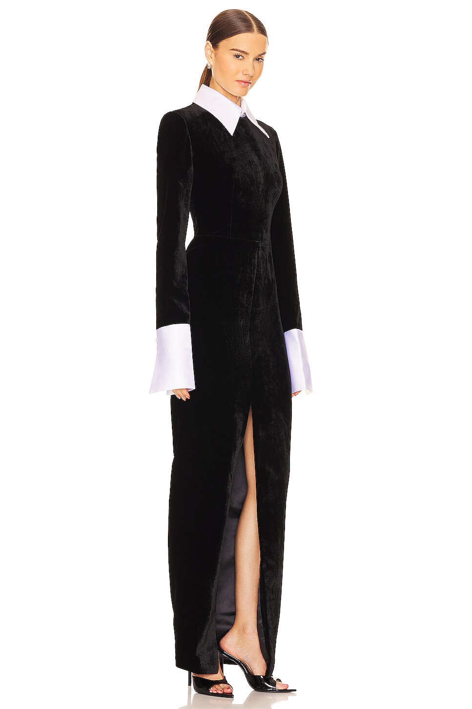 royal blue sequin dress long Gown BRANDTIER:3 size:XXS Black Satin Cowl Neck