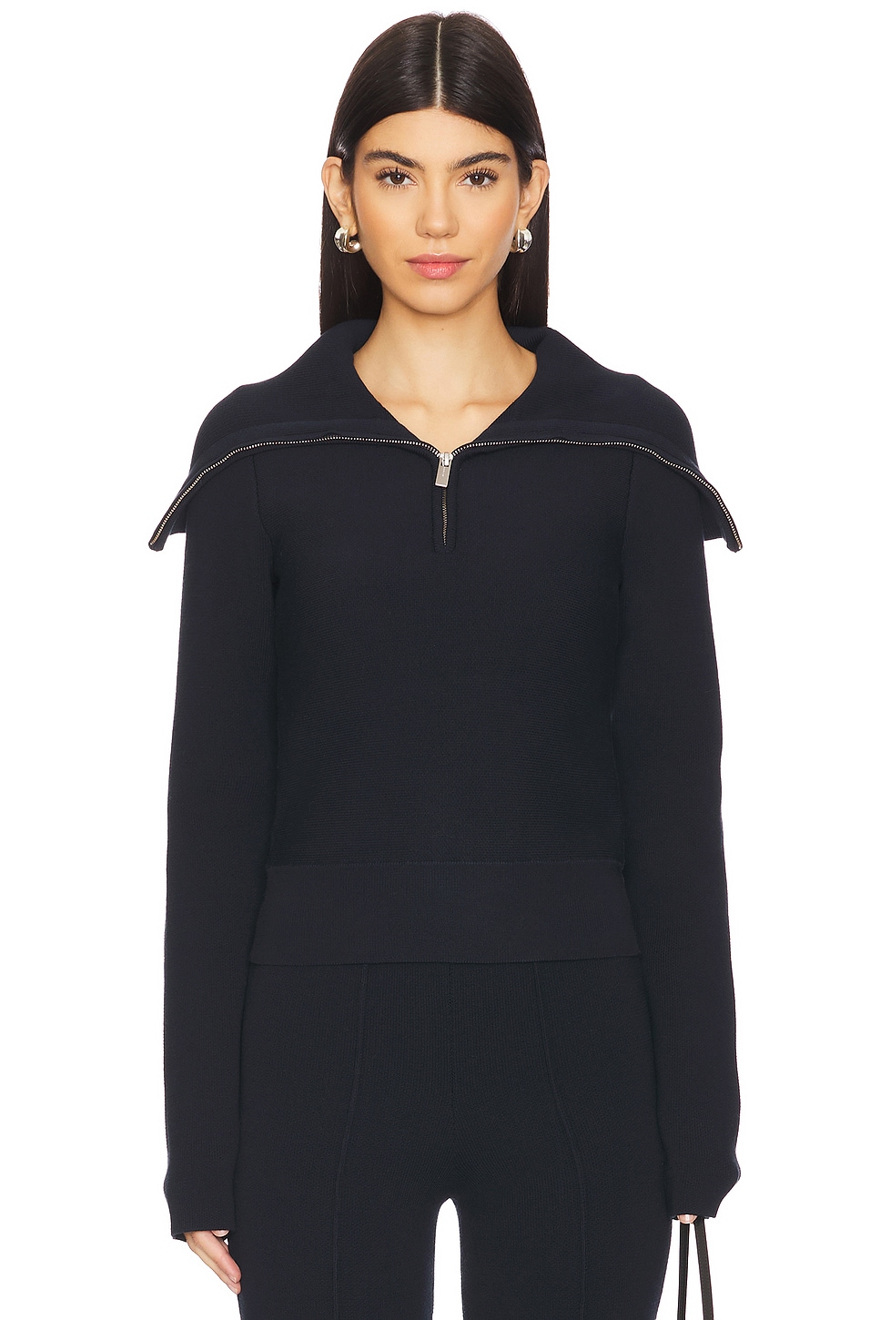 Zipped Collar Sweater