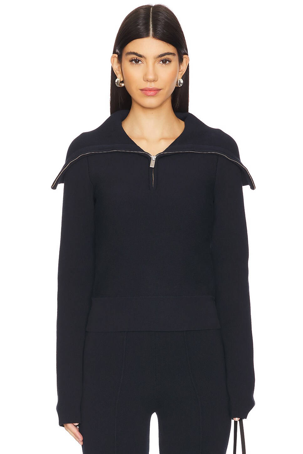 Zipped Collar Sweater