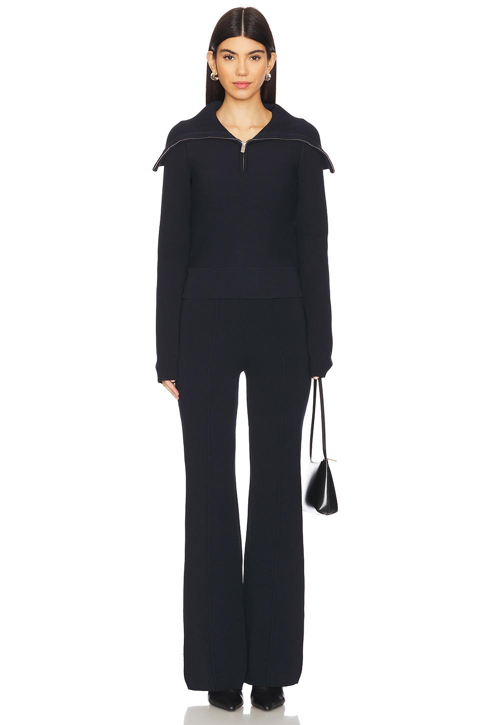 Zipped Collar Sweater