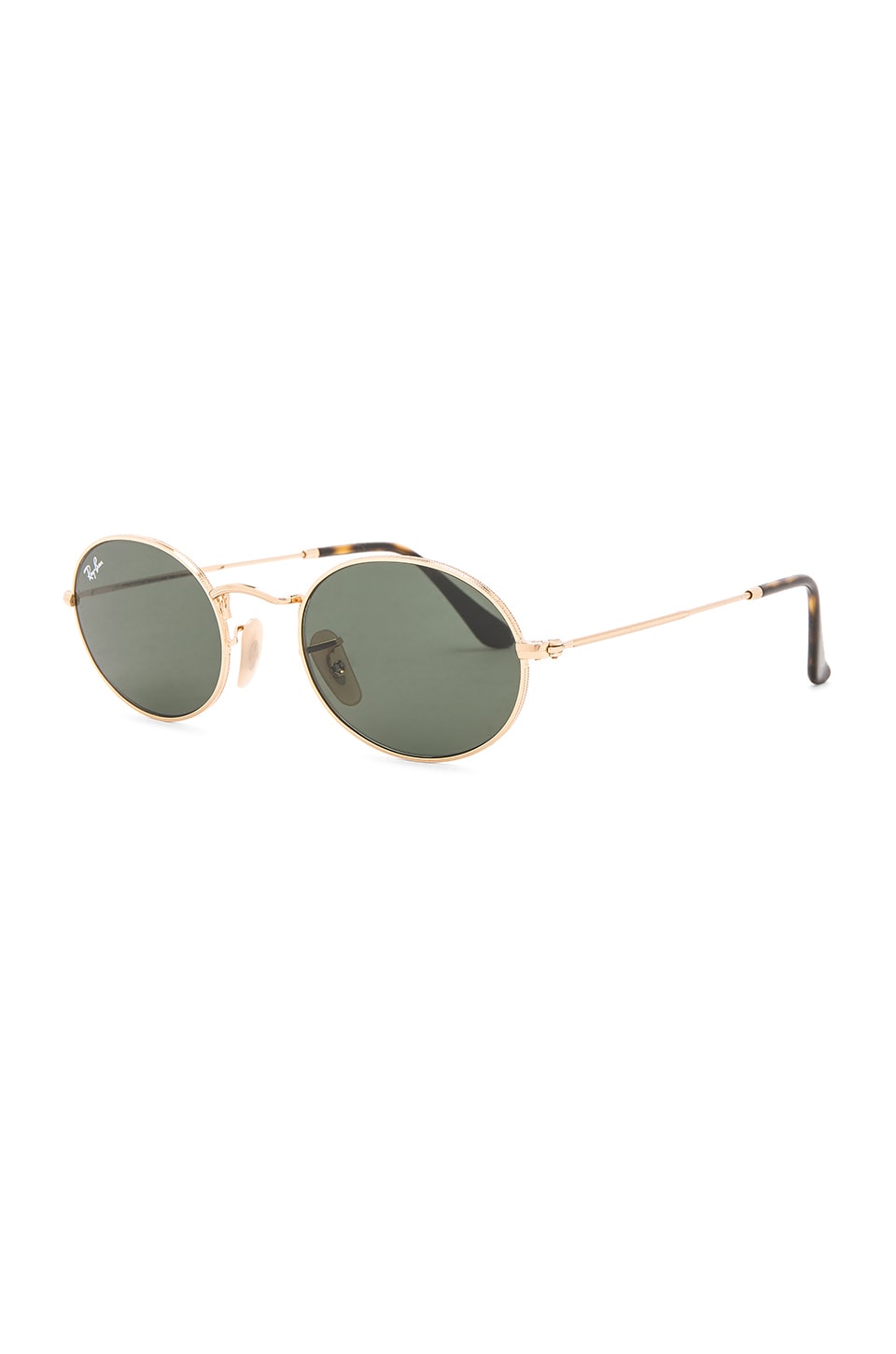 Ray-Ban Oval Flat in Gold & Green Classic