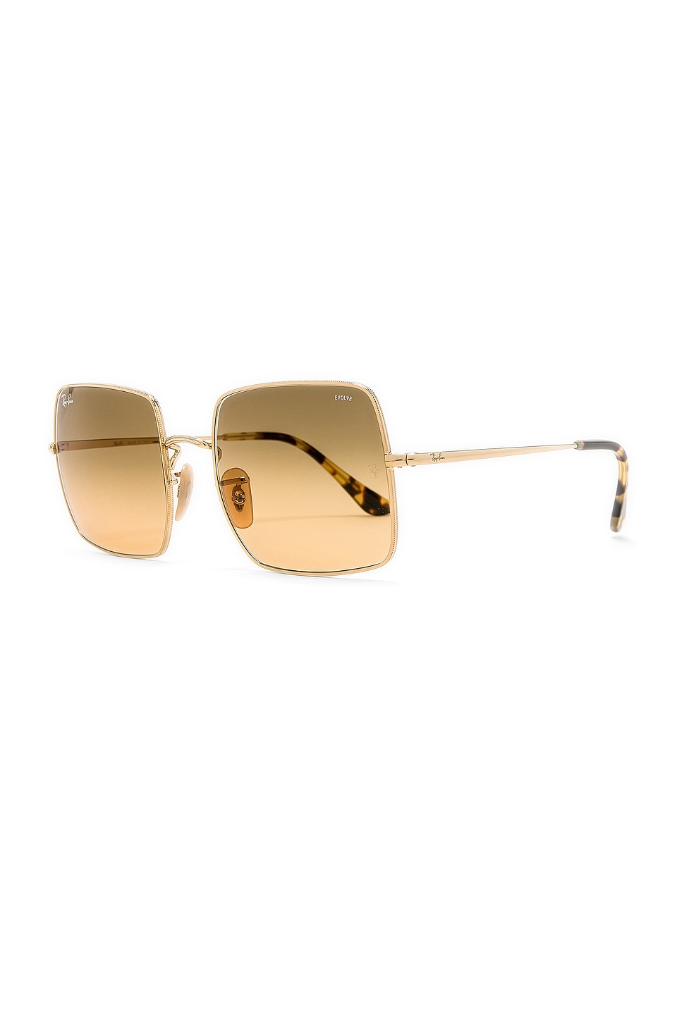 Ray-Ban Square Evolve in Gold & Gray Gradient Orange
