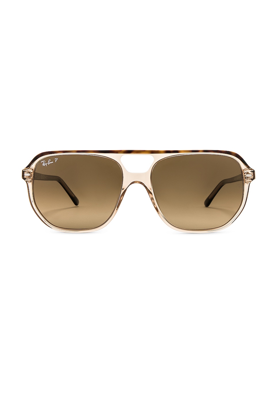 Ray-Ban Pilot Aviator - Gafas de sol para mujer, color marrón claro mate,  marrón (Light Havana/Crystal Brown)