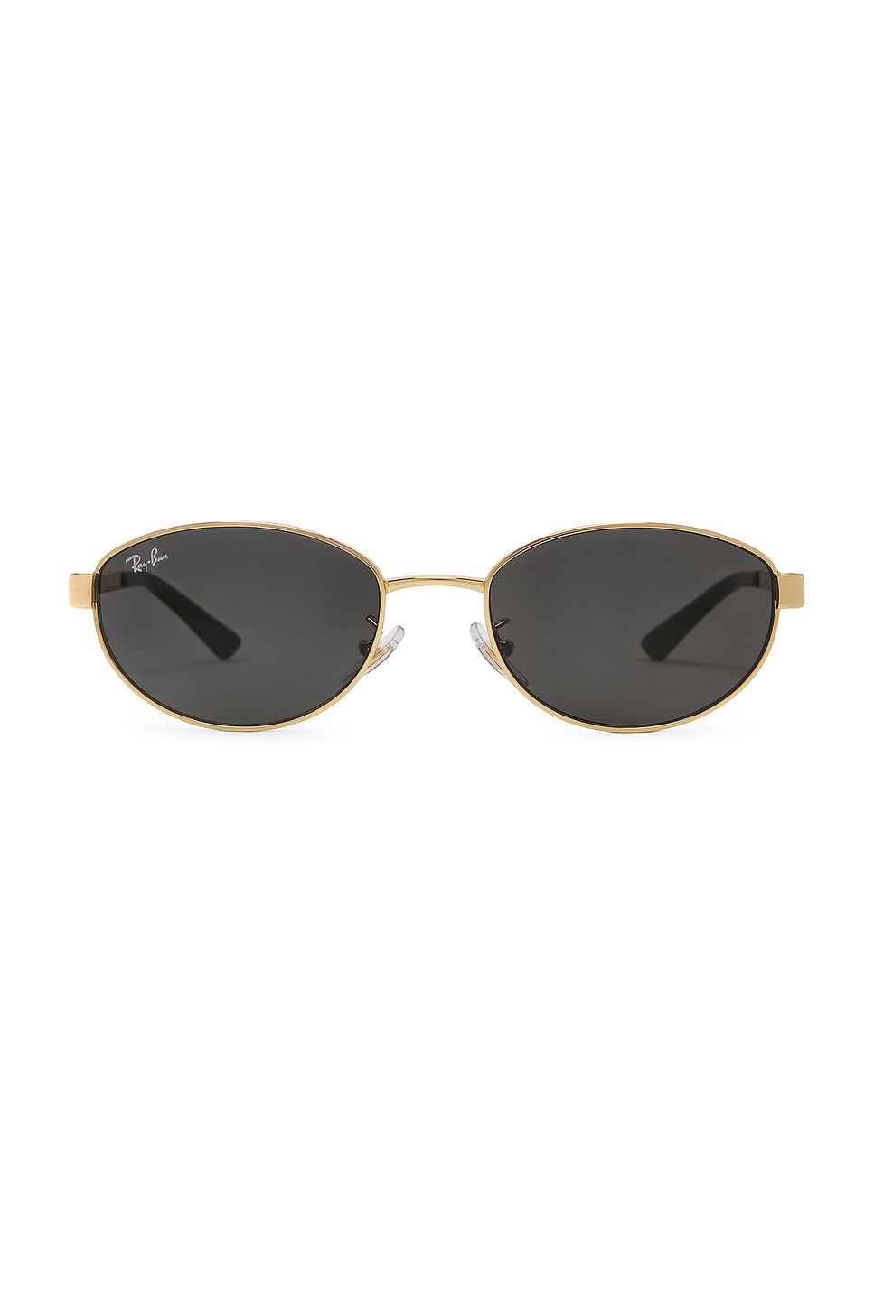 Ray-Ban Oval Sunglasses in Black & Gold | REVOLVE