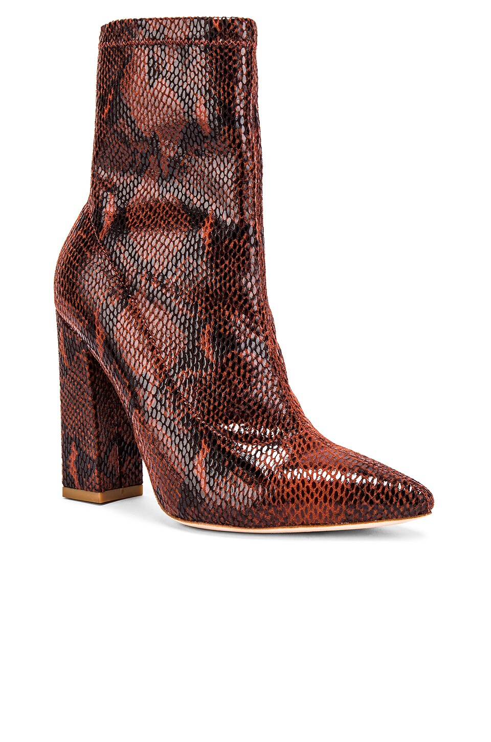 RAYE Fang Bootie in Brown Snake