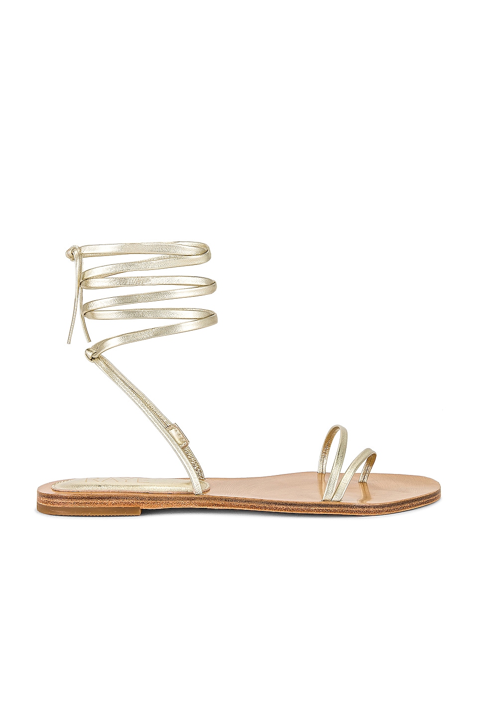 Bartal Pale Gold Leather Sandals - Django and Juliette