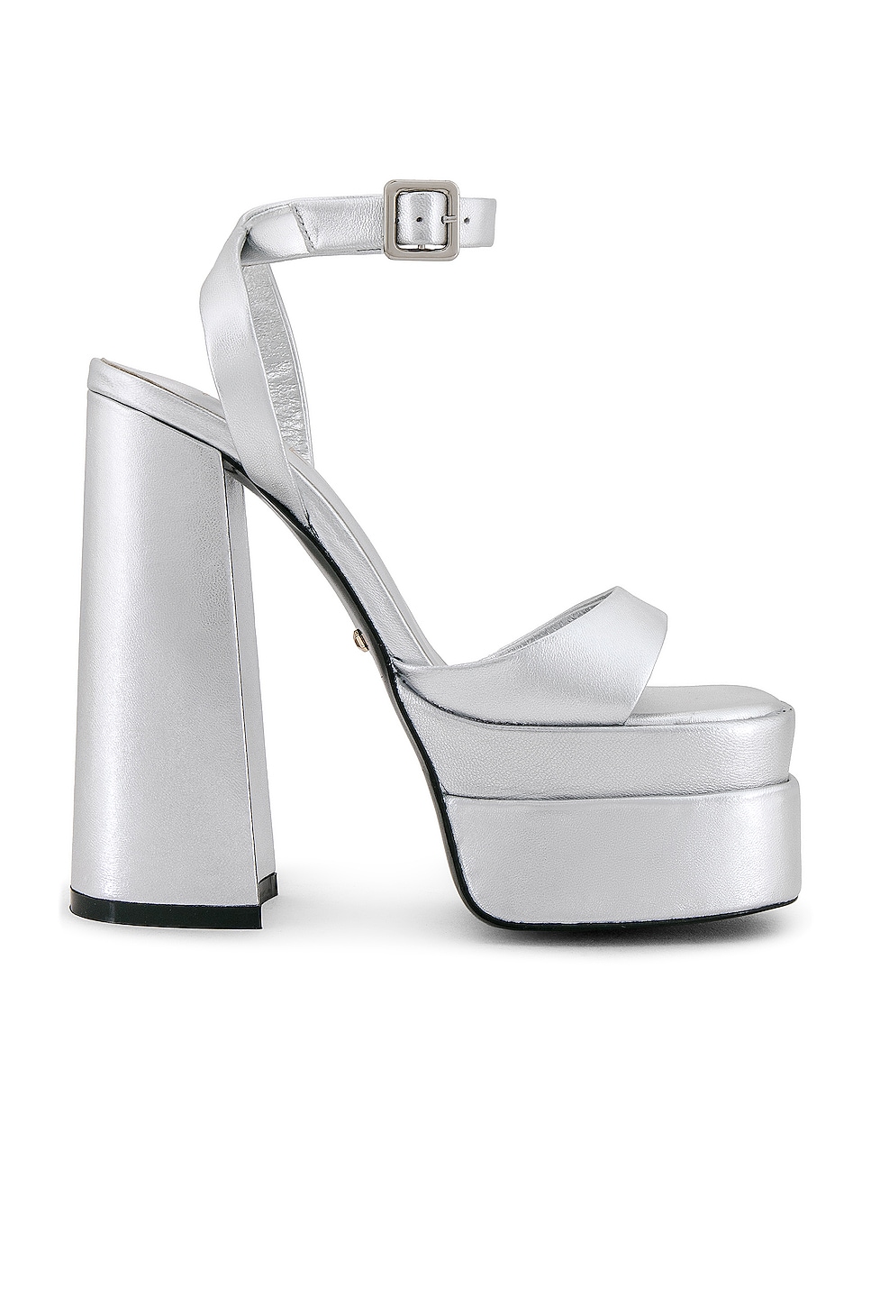 RAYE Casia Ankle Strap Platform in Silver | REVOLVE