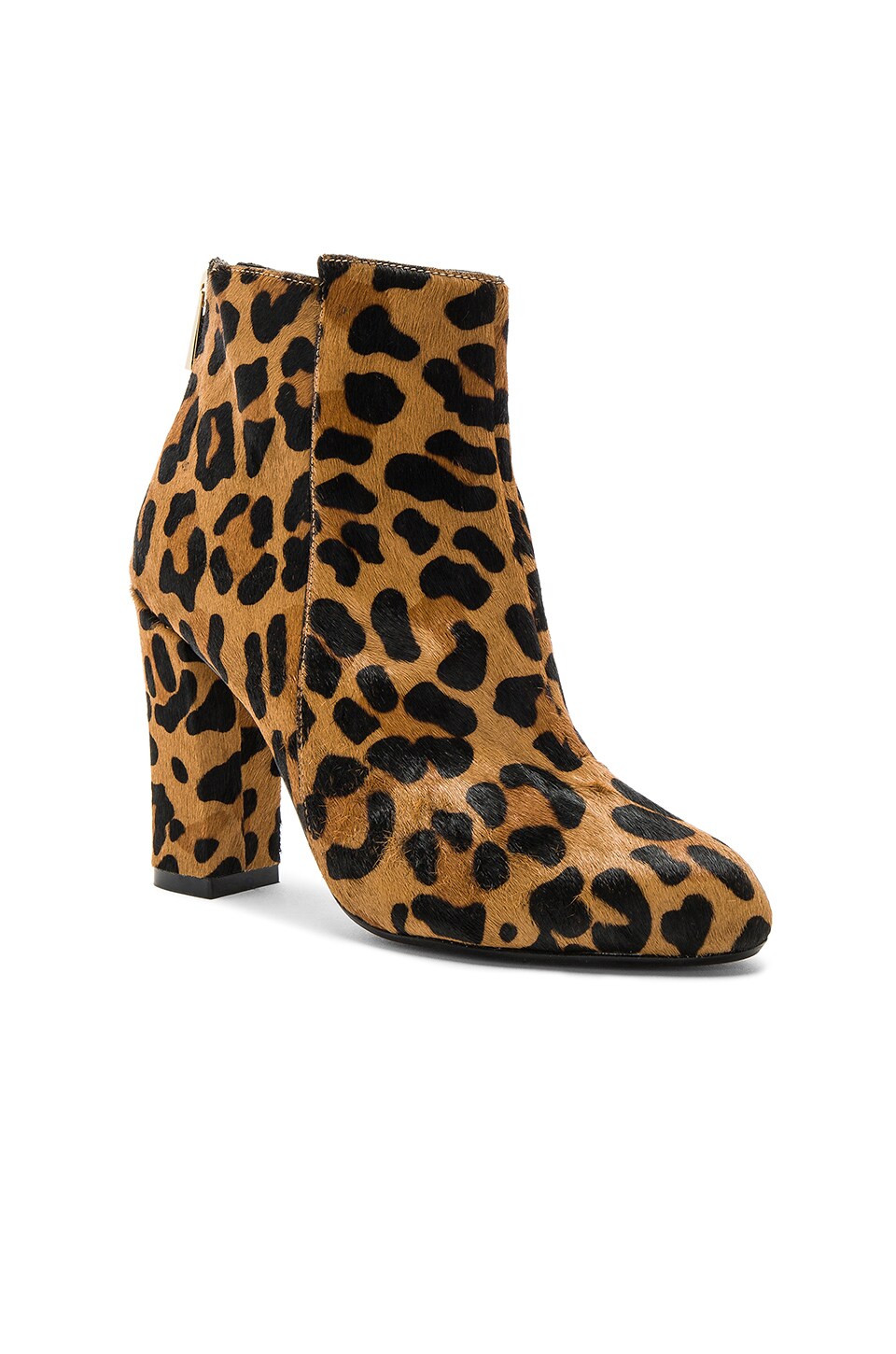 RAYE Ivy Pony Hair Bootie in Dark Tan Leopard