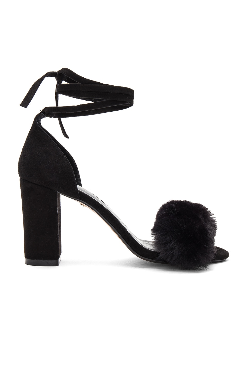 RAYE Lacey Faux Fur Heel in Black Fur | REVOLVE