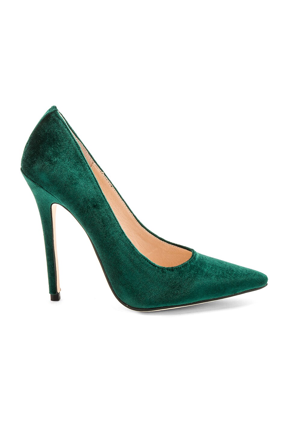 green velvet heels