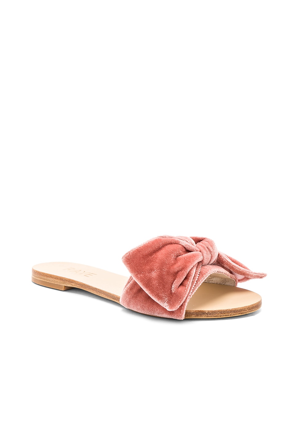 RAYE Sandy Slide in Rosewood Velvet