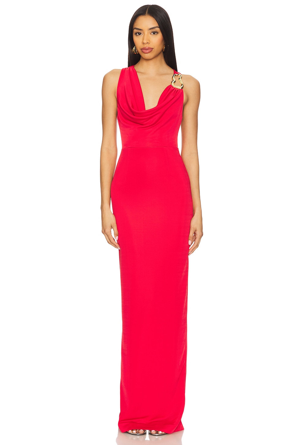 Rebecca Vallance Carmine Halter Maxi Dress