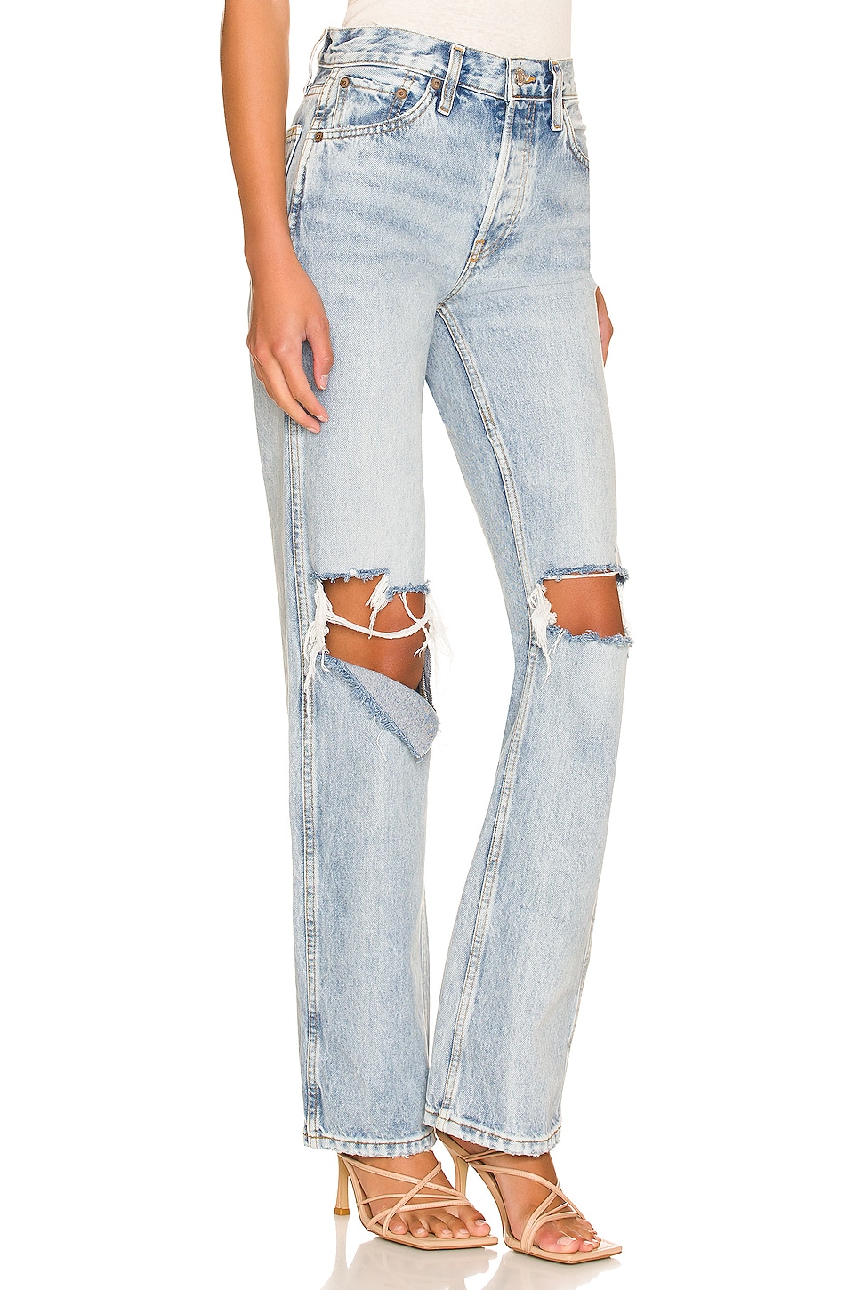 RE/DONE Originals 90's High Rise Loose in Vintage Playa Destroy