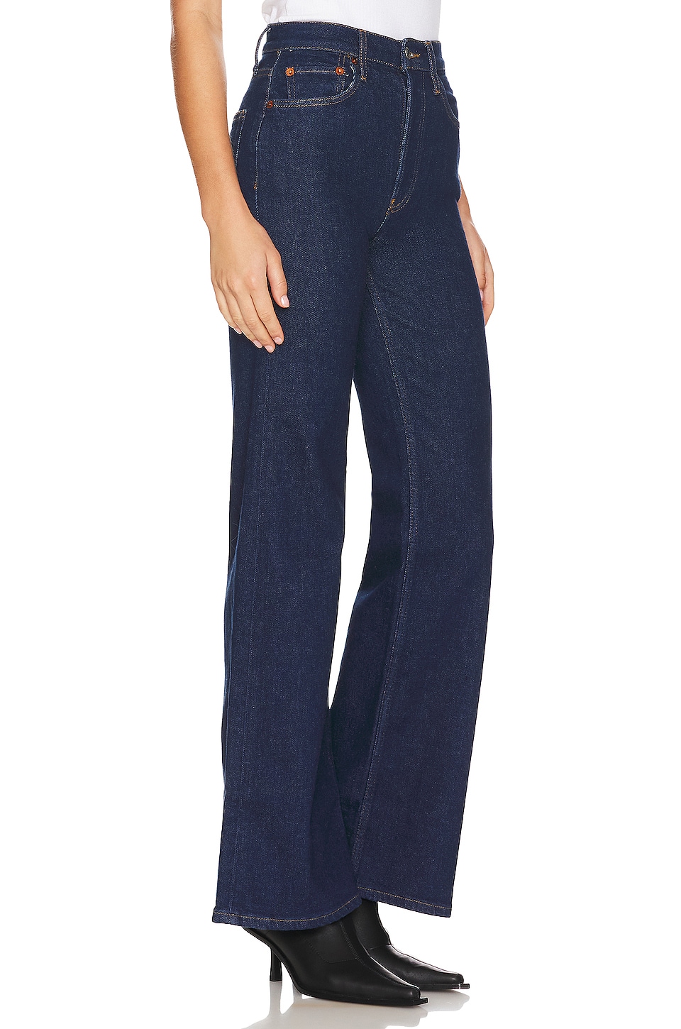 RE/DONE Originals 70's Ultra High Rise Wide Leg in Rigid Like