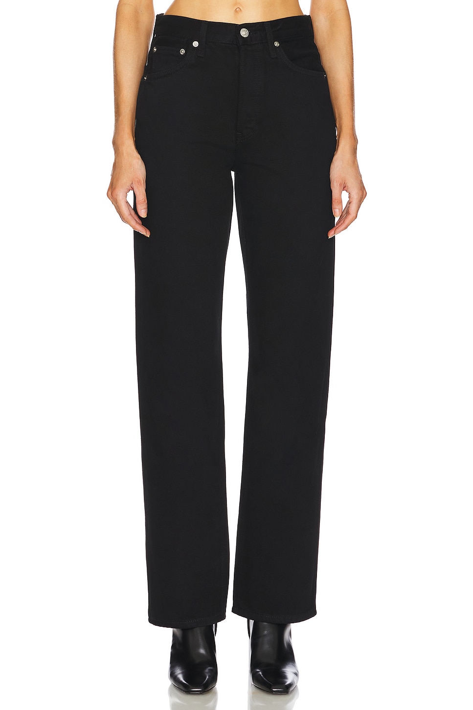 RE/DONE リダーン　　デニム　ブラック　ジーンズ　ハイライズ RE/DONE | High Rise Loose in Washed Black