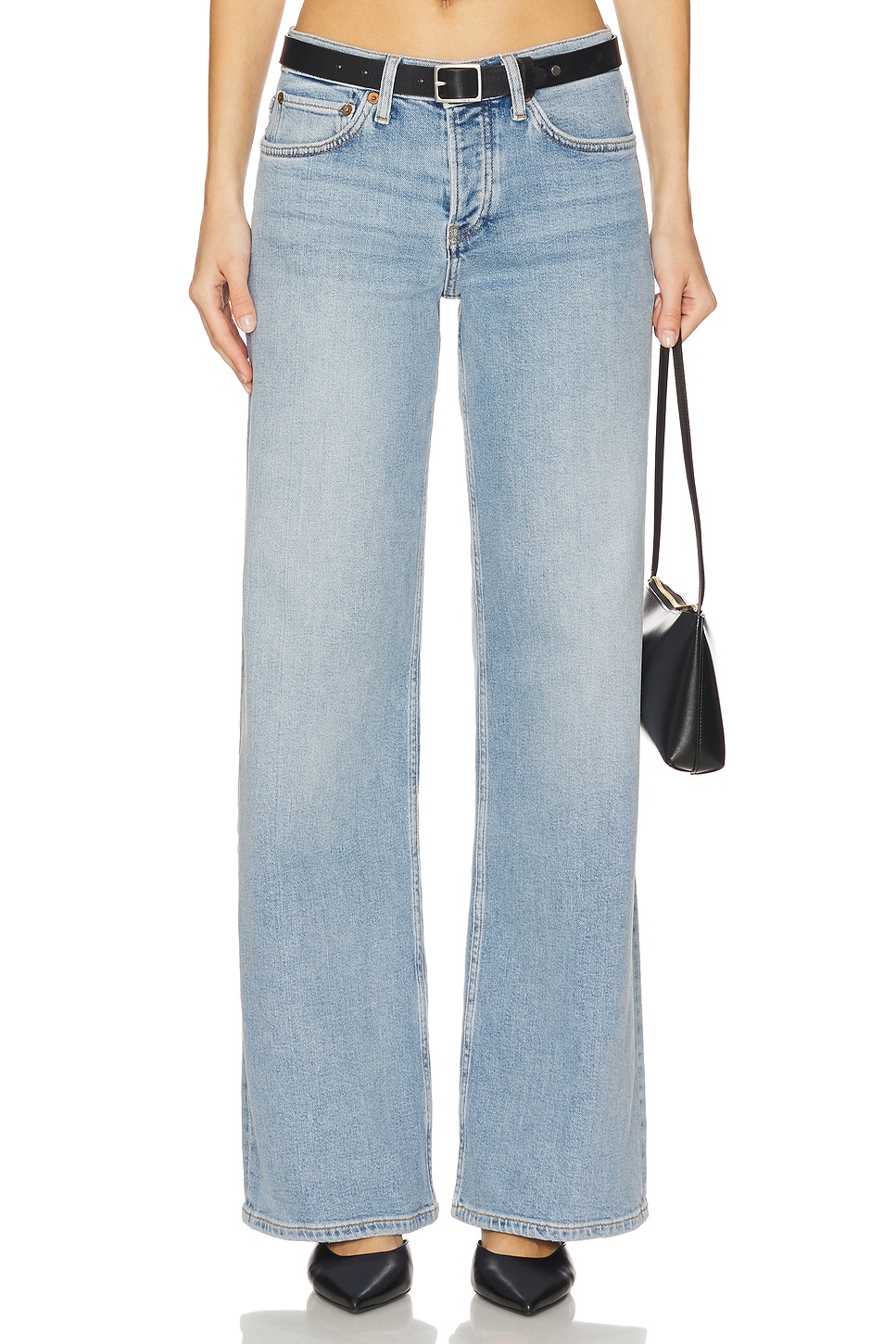 Mid Rise Wide Leg