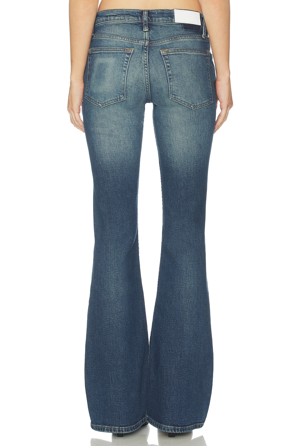 RE/DONE Low Rise Micro Boot Jeans in Smoke Water | REVOLVE