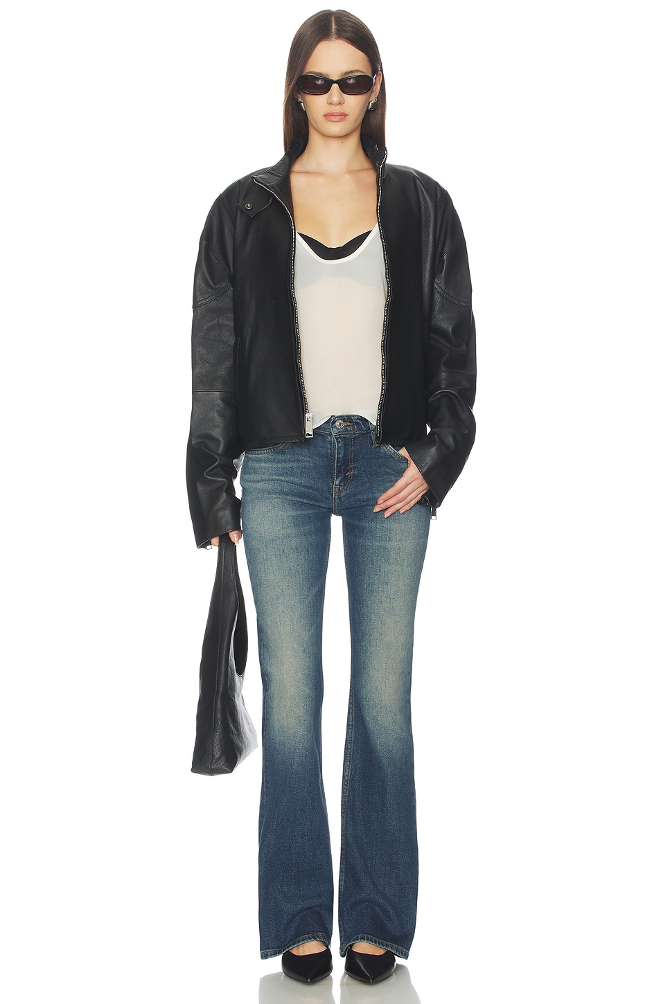 RE/DONE Low Rise Micro Boot Jeans in Smoke Water | REVOLVE