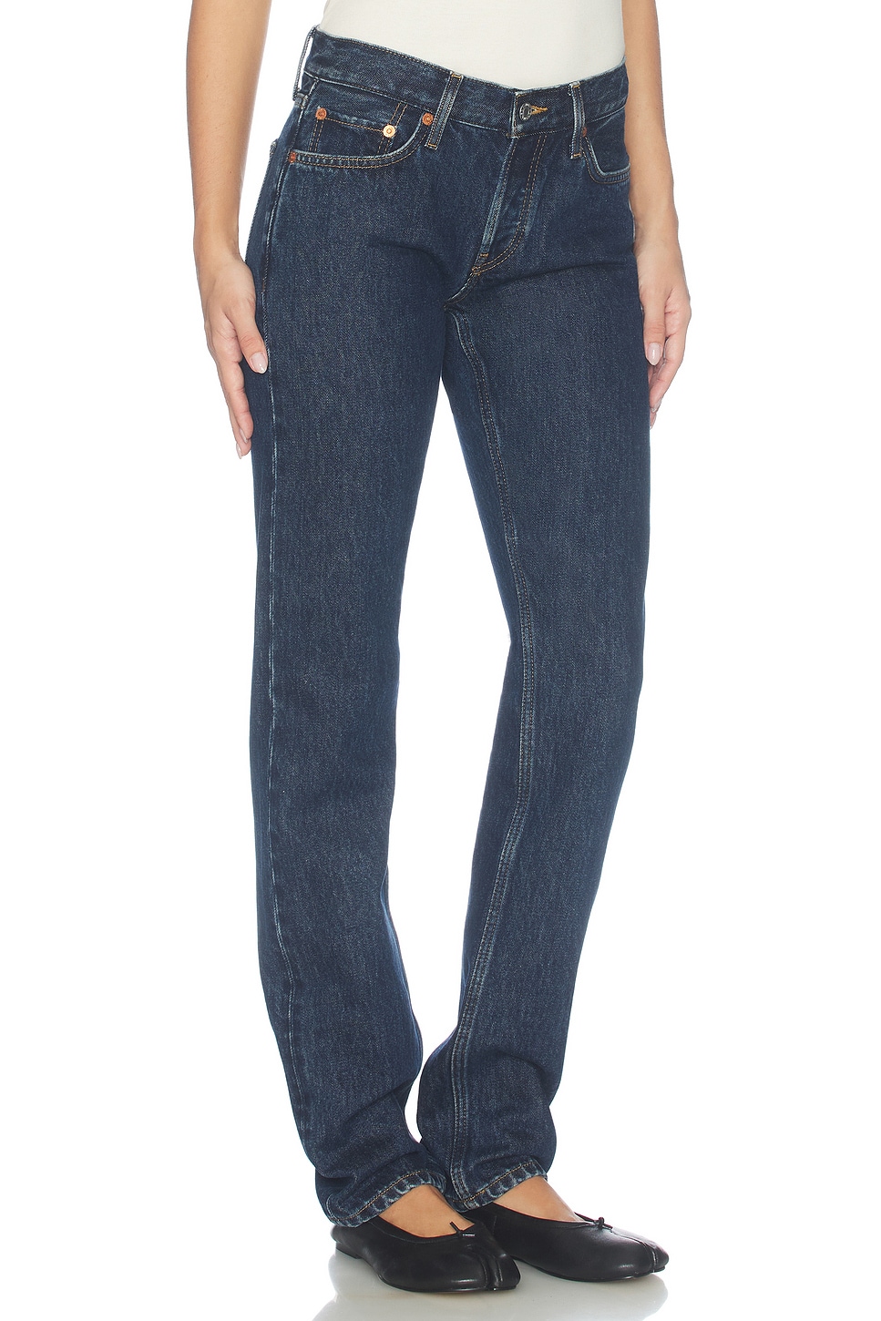 RE/DONE Slim Cig Straight Leg Jeans