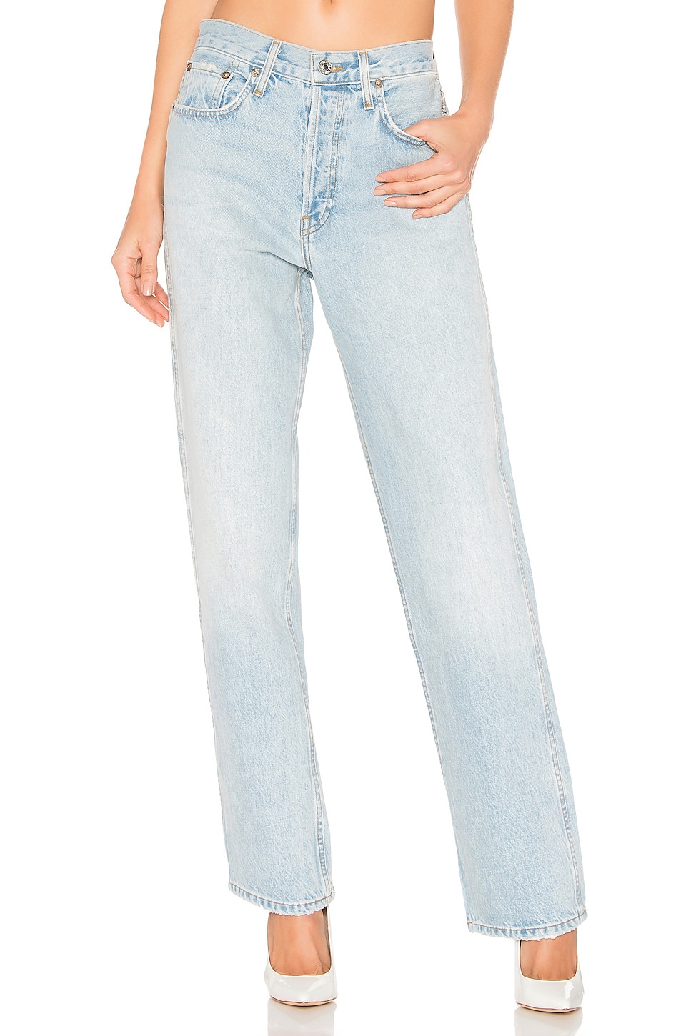Re/done Tops RE/DONE ORIGINALS LOW SLUNG IN BLUE.