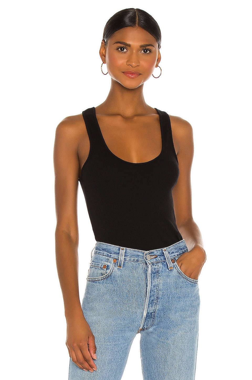 RE/DONE x Hanes 90s Tank in Black | REVOLVE