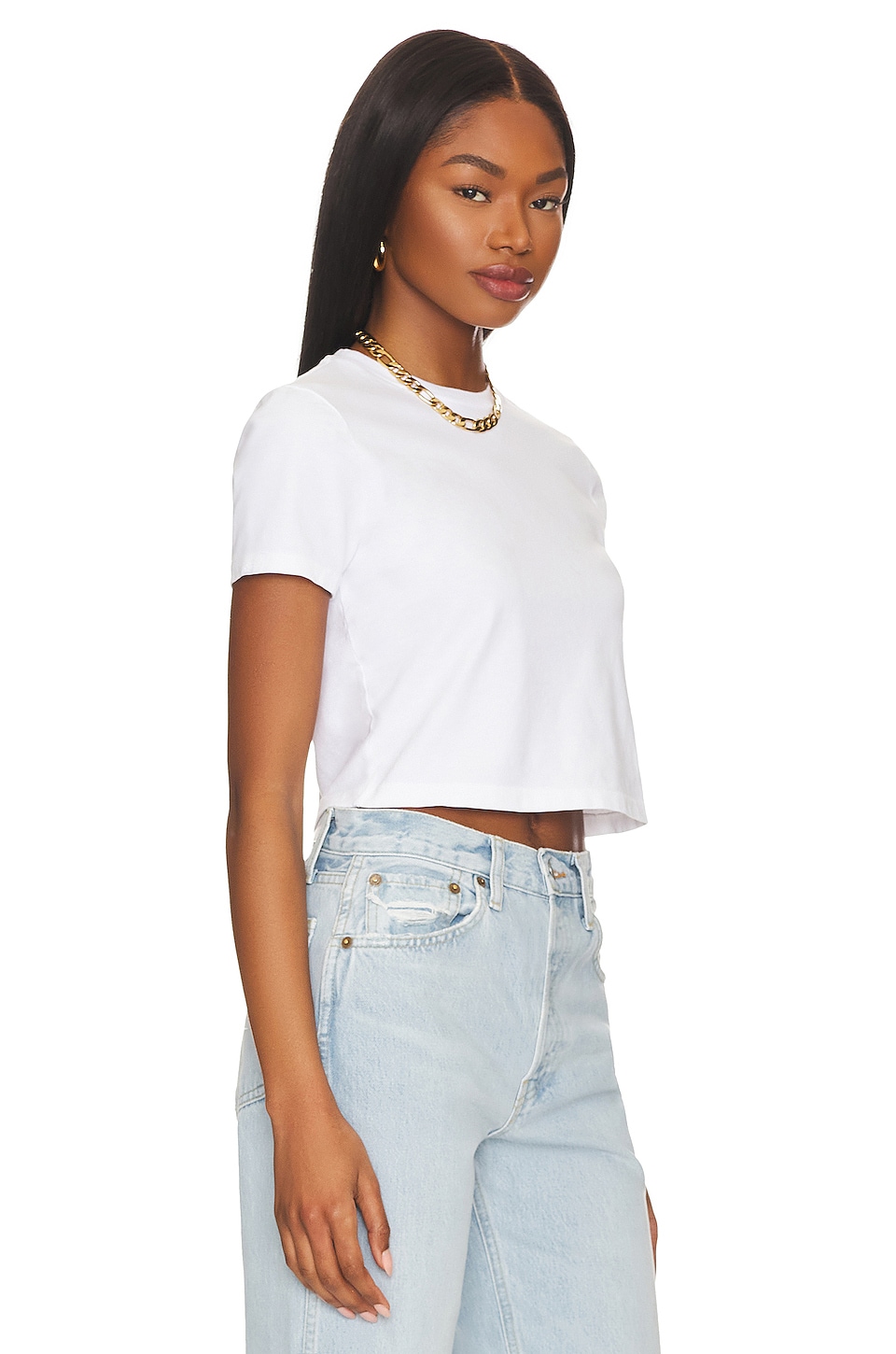 RE/DONE Micro Tee in Optic White