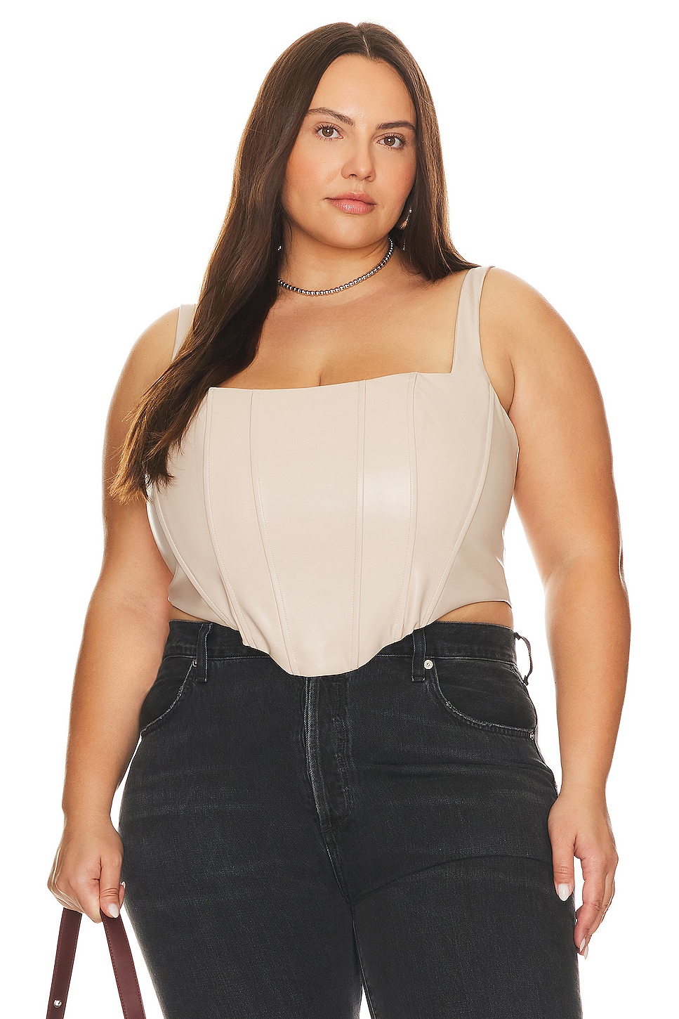 REMI x REVOLVE Ali Faux Leather Corset Top