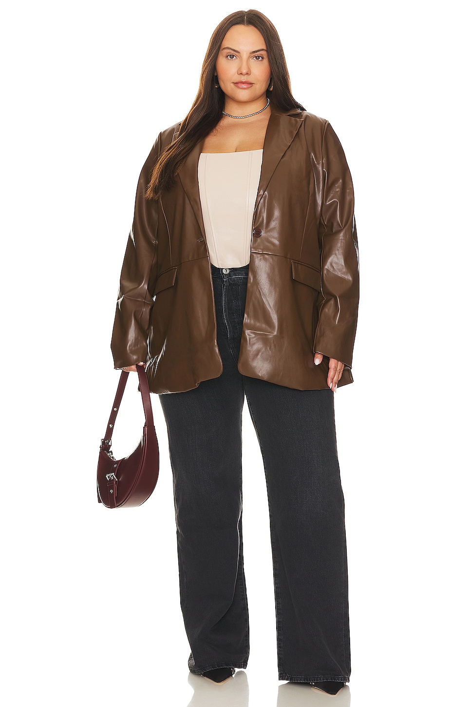 REMI x REVOLVE Ali Faux Leather Corset Top