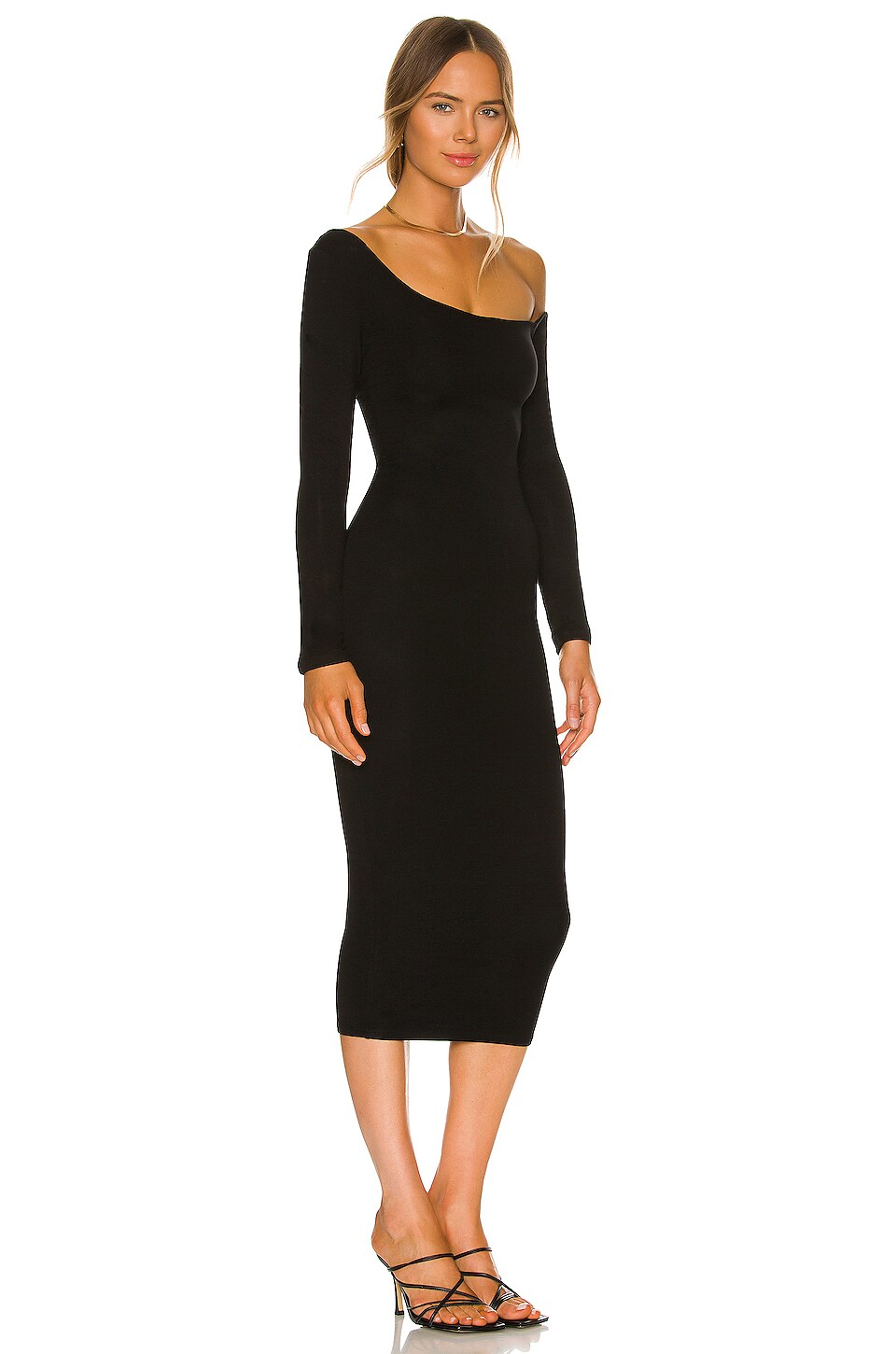 RE ONA Off Shoulder Dress in Black