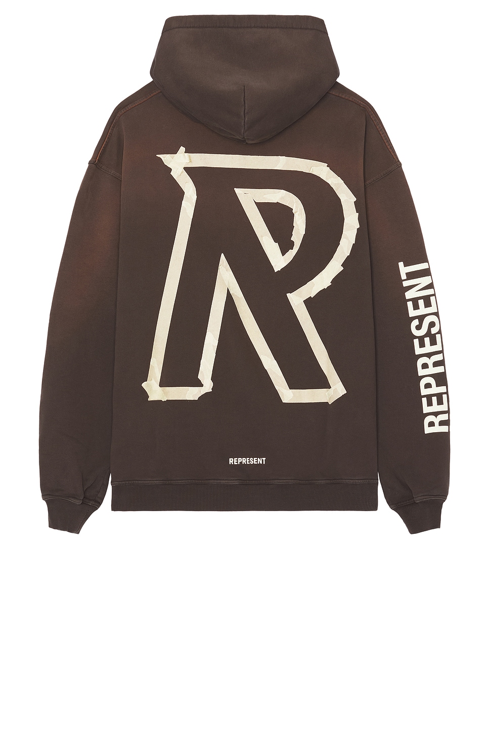 【関税込み】Represent ブラウン Masking Tape Initial フーディ Masking Tape Initial Hoodie - Cedar | REPRESENT