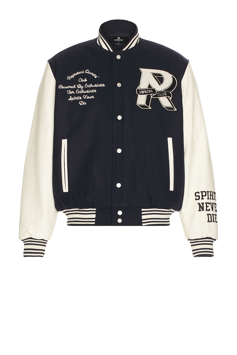 [42:CLUB] VARSITY JACKET (navy)　Mサイズ Beyond the Limit Navy Blue NEW YORK HONORS CLUB Varsity