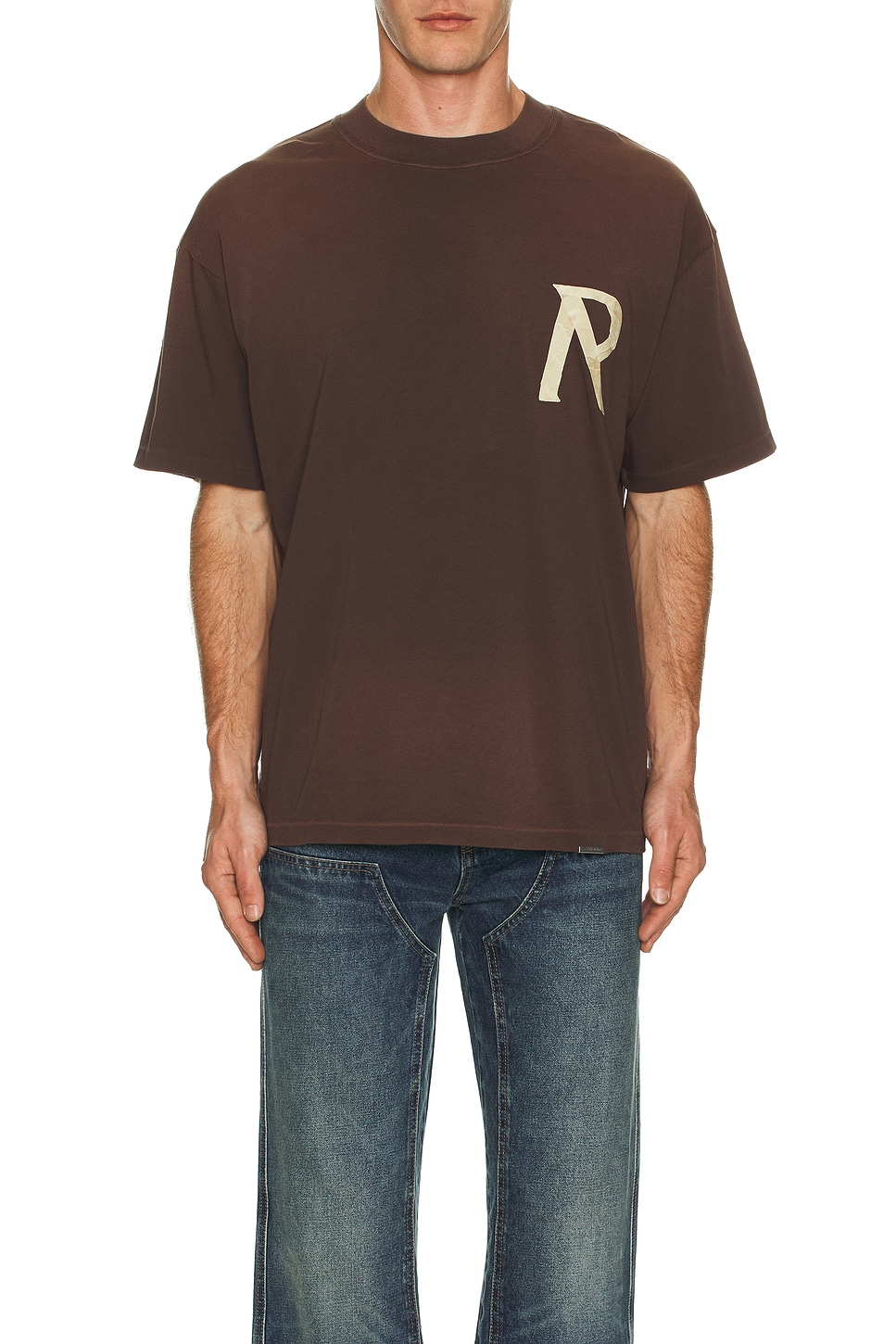 REPRESENT Masking Tape Initial T-Shirt in Cedar | REVOLVE