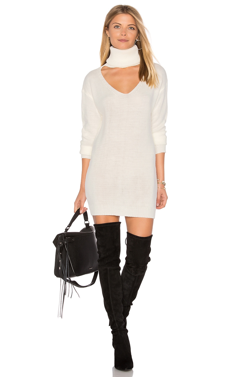 REVERSE Cut It Out Sweater Dress in Peach | REVOLVE