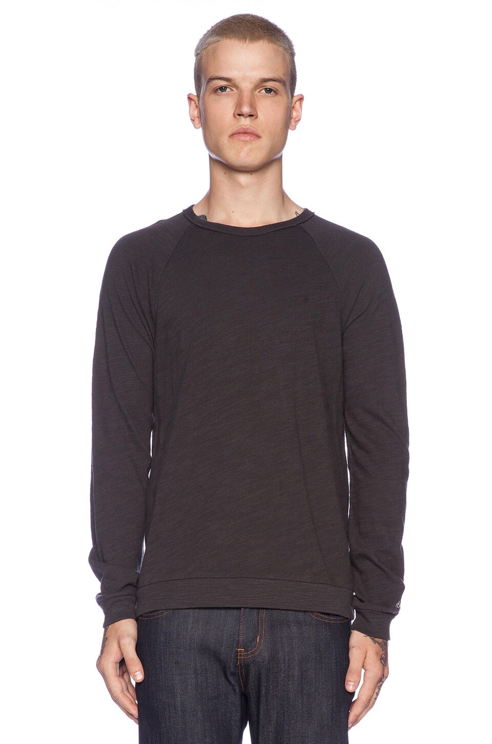 Rag & Bone L/S Raglan in Black | REVOLVE
