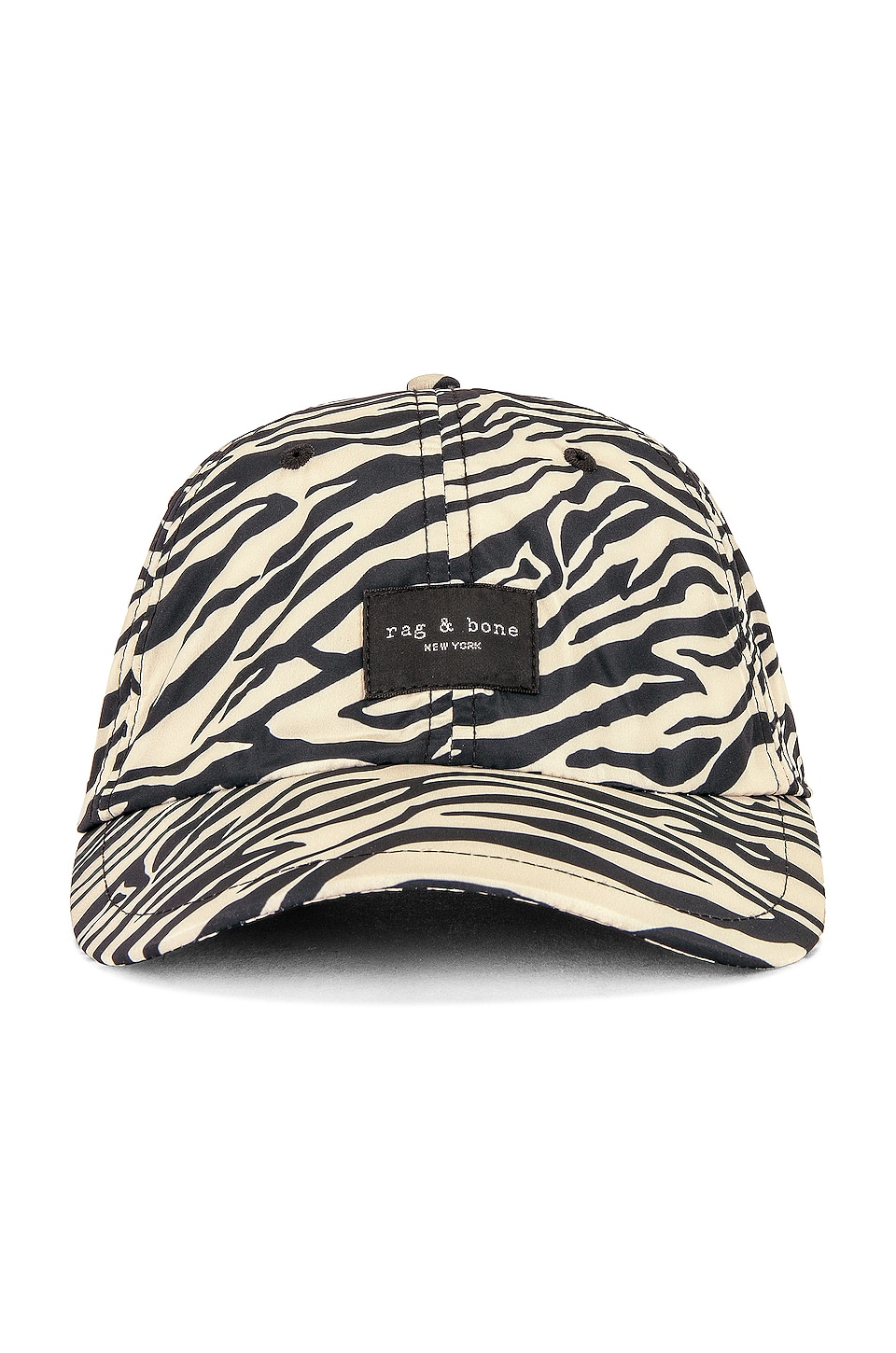 Rag & Bone Addison Baseball Cap in Ivory Tiger