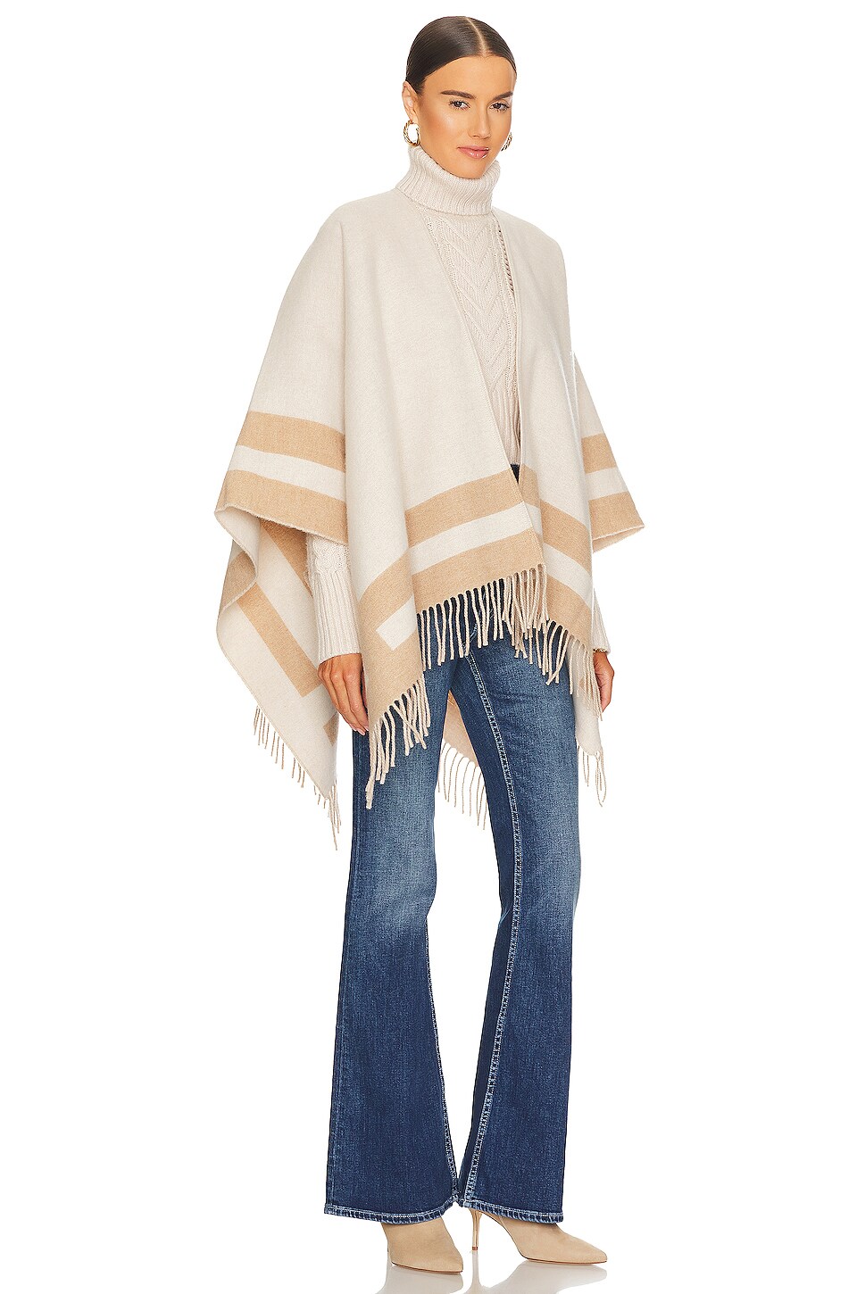 Rag & Bone Highlands Reversible Poncho in Oatmeal