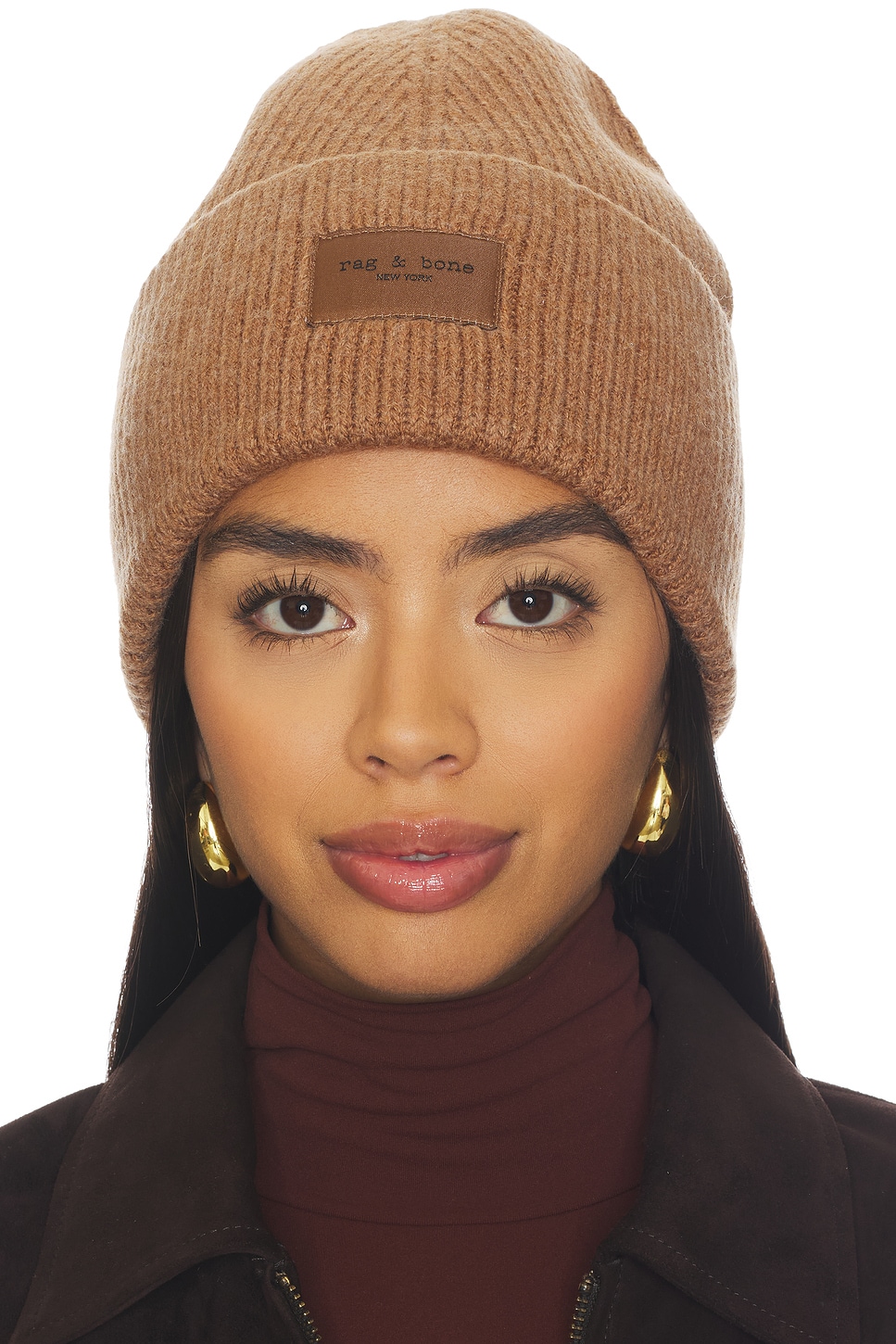 Rag & Bone Blake Beanie in Camel | REVOLVE display picture 1