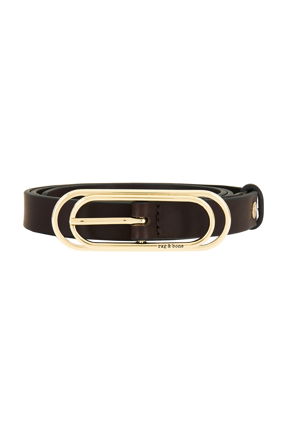 Rag & Bone Duo Rounded Rebound Belt in Dark Espresso | REVOLVE display picture 2