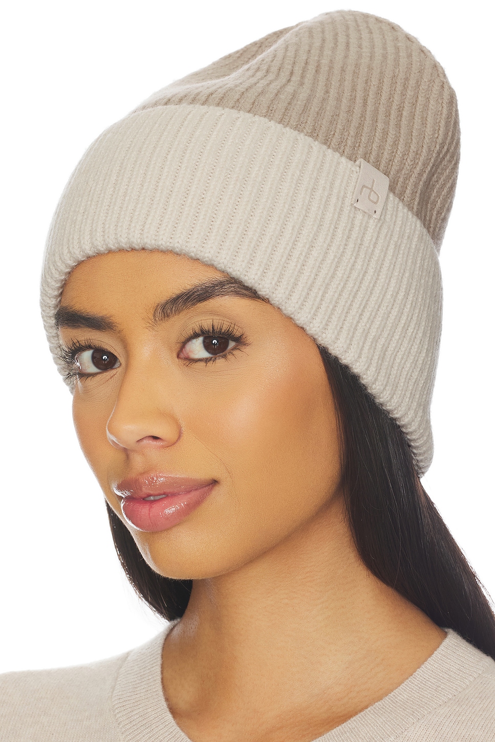 Rag & Bone Blake Tonal Beanie in Ivory | REVOLVE