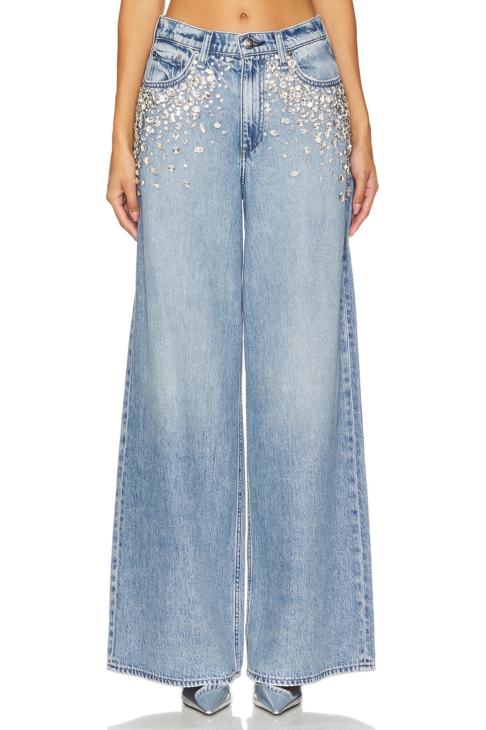rag & bone Featherweight Sofie High Rise Wide Leg Jeans