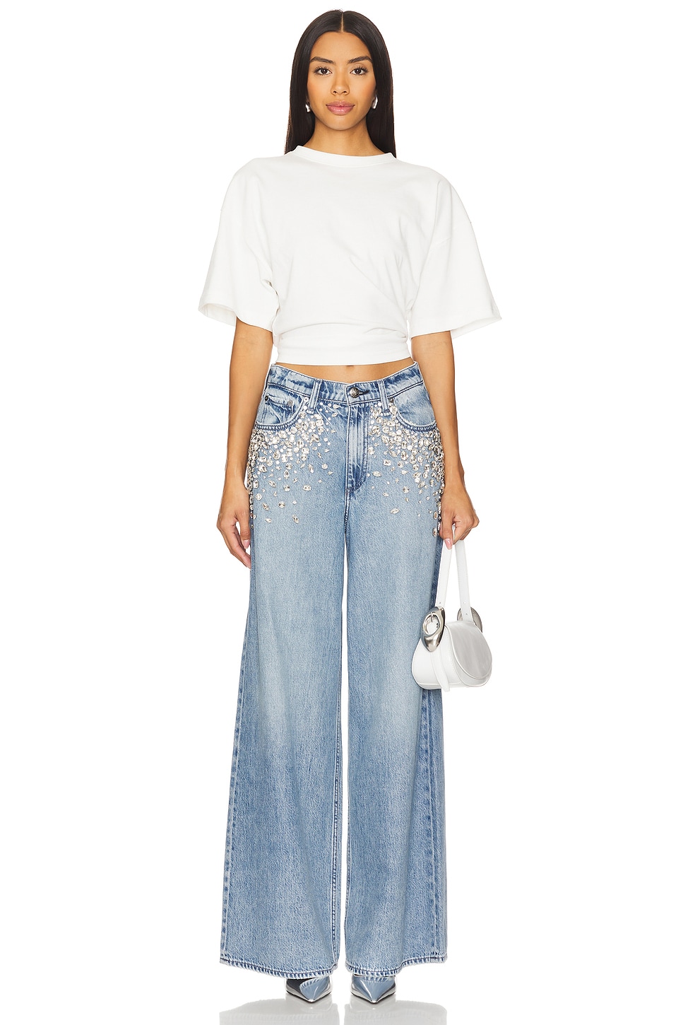 rag & bone Featherweight Sofie High Rise Wide Leg Jeans