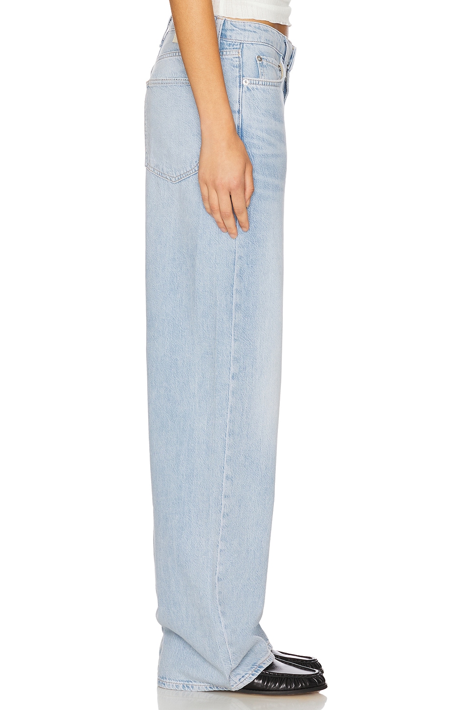 rag & bone Featherweight Logan Mid Rise Wide Leg Jeans thumbnail